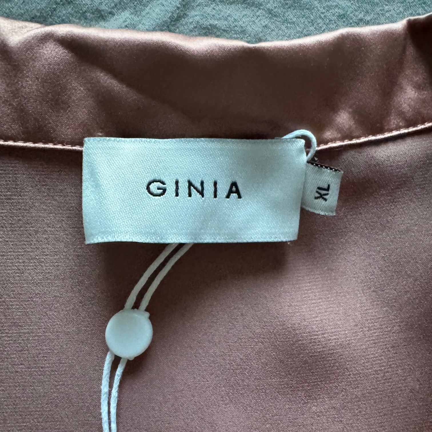 Ginia | Nwt 100% Silk Pajama Top Mauve Size Xl Designed In Australia — image 8 of 8